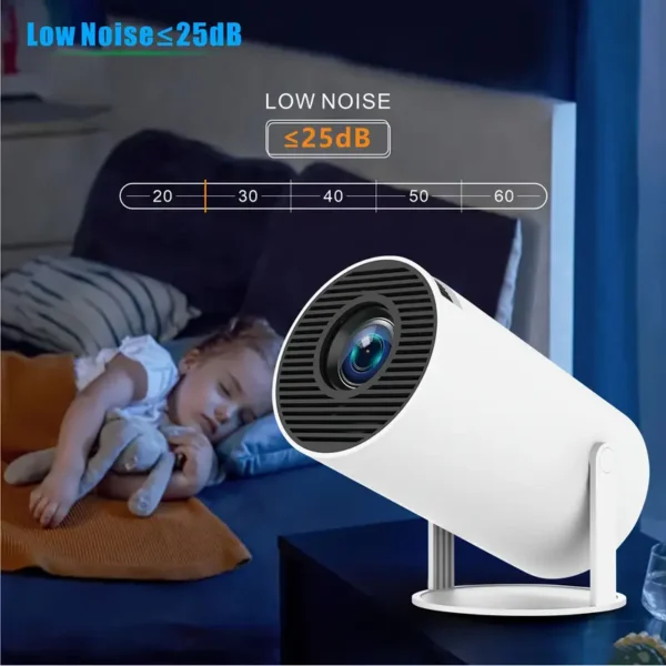 2025 New HY300 Pro Projector 4K Android 11.0, Lighter And More Portable 1080P 720P, 200ANSI, Portable Wireless Home Outdoor Cinema With 180° Projection Angle Adjustment - Image 3