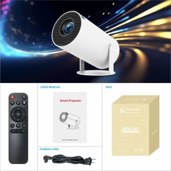 2025 New HY300 Pro Projector 4K Android 11.0, Lighter And More Portable 1080P 720P, 200ANSI, Portable Wireless Home Outdoor Cinema With 180° Projection Angle Adjustment - Image 8